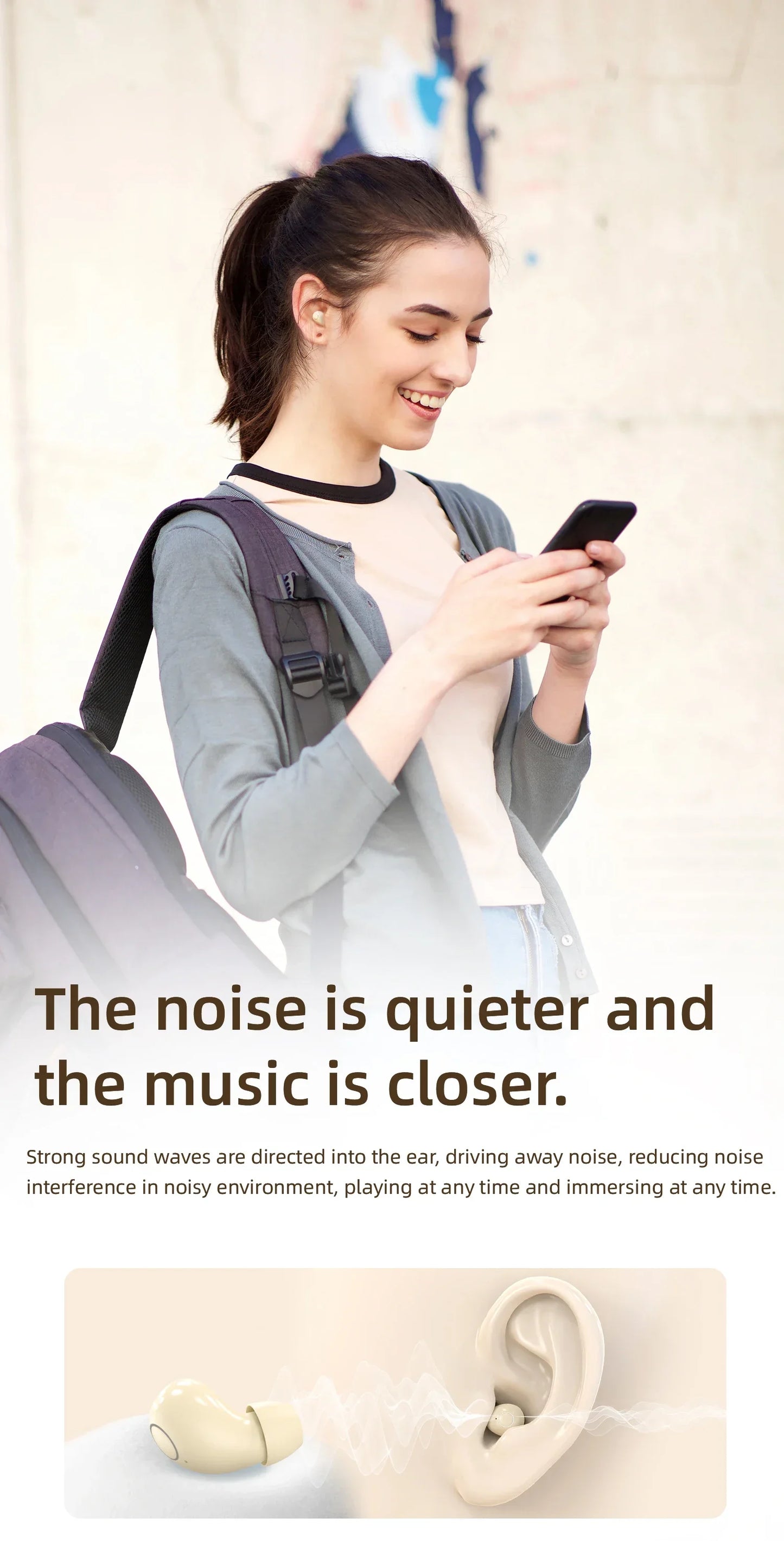 New Dual Wireless Bluetooth Earphones, HiFi Sound Low Latency/Noise Reduction Earbuds for iPhone Android