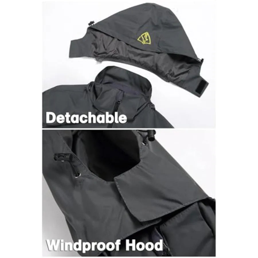 Men's Windproof Jacket Waterproof Lightweight Mountain/Sport Jacket for Men Hooded Windbreaker Raincoat