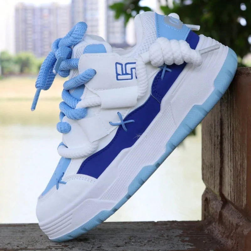 Pink Chunky Heel Platform Women Sneakers Fashion Runway/Sweet Outdoor Casual Trainers Large Size All Match Sport Shoes