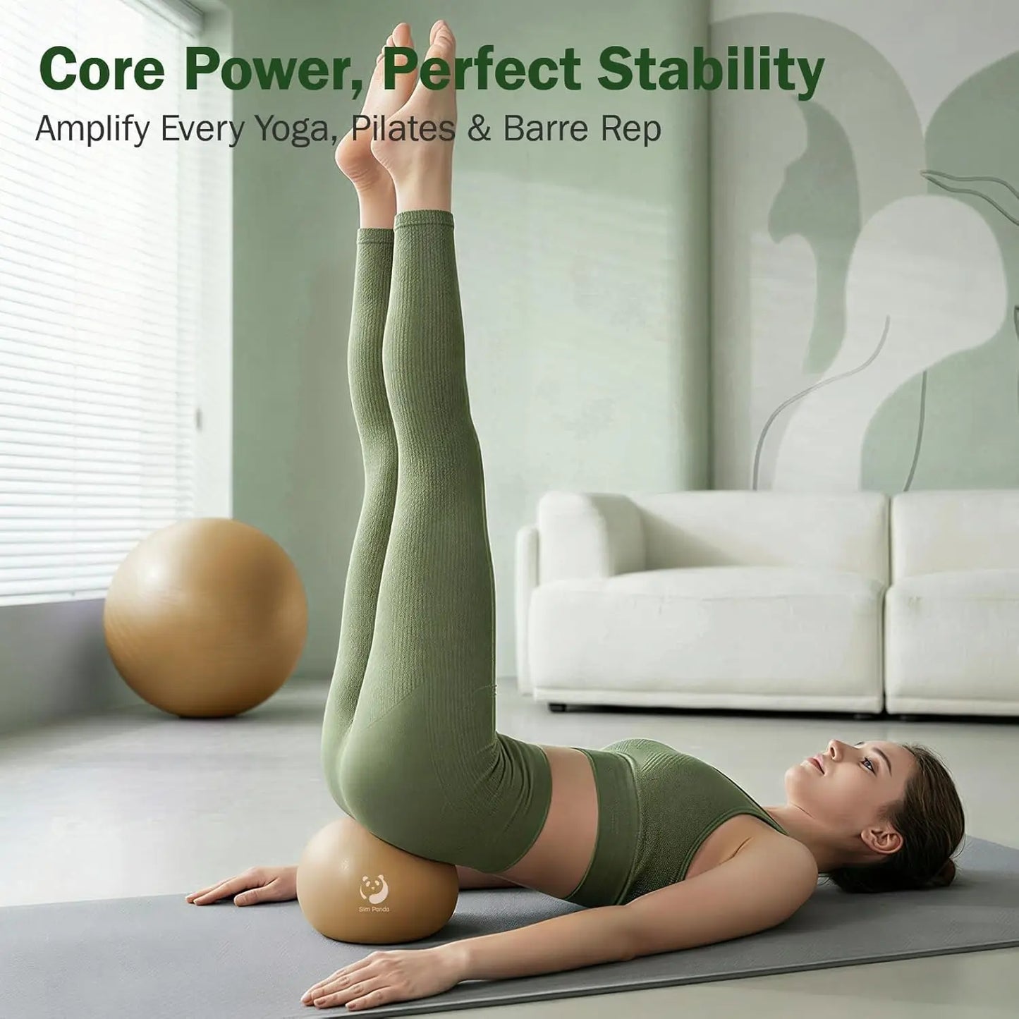 9 Inch Mini Exercise Ball, Anti Burst Pilates Ball/for Yoga Stability Core Strength Physical Therapy