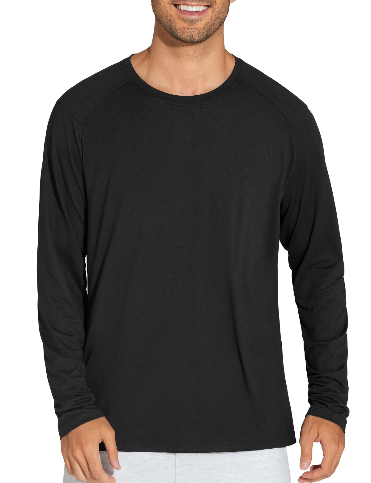THE GYM PEOPLE Men's Long Sleeve Soft Workout Shirts UPF 50+/Lightweight Athletic Pullover Tops for Hiking Running Shirts
