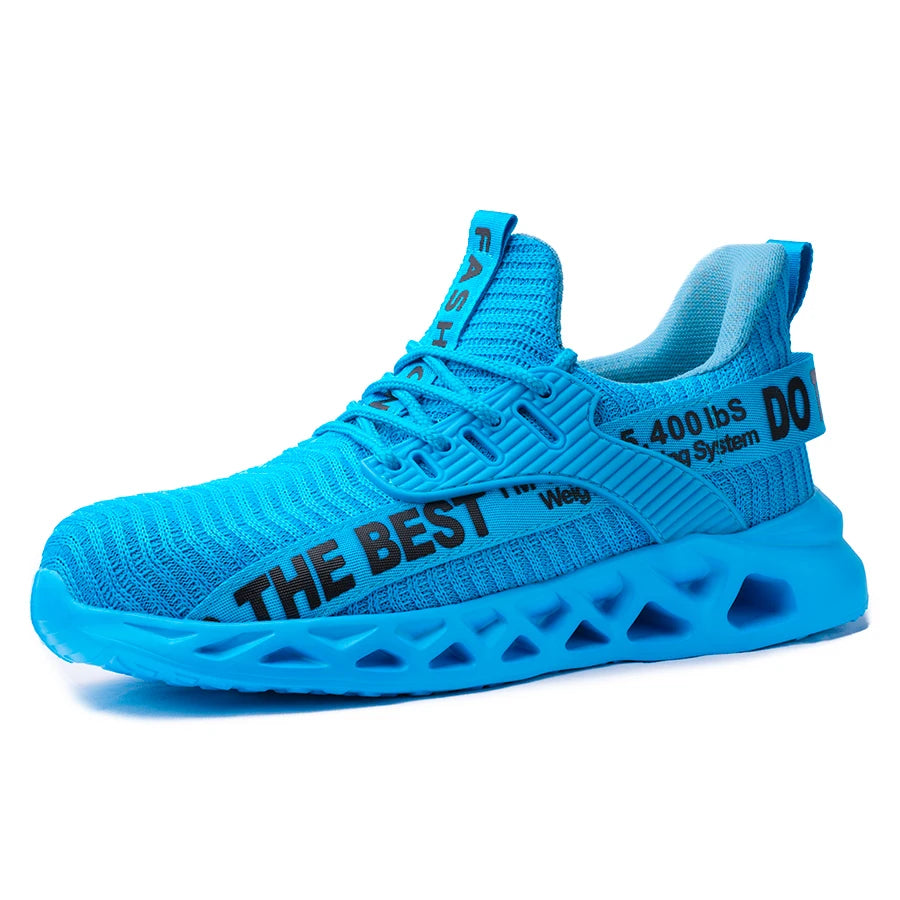 Steel Toe Work Safety Sneakers for Men Lightweight/Anti-Smash Anti-Puncture Protective Shoes