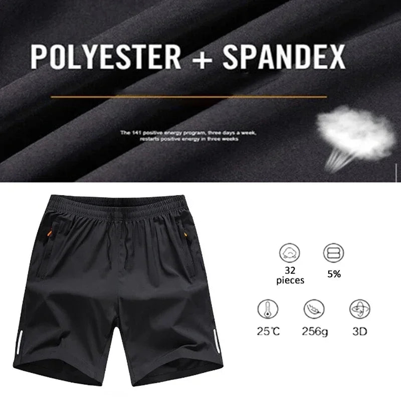Ice Shorts Breathable Cool Comfortable Silk Running Sports 5 Inches/Men Loose-Fit Summer Gym Lightweight Basketball Shorts