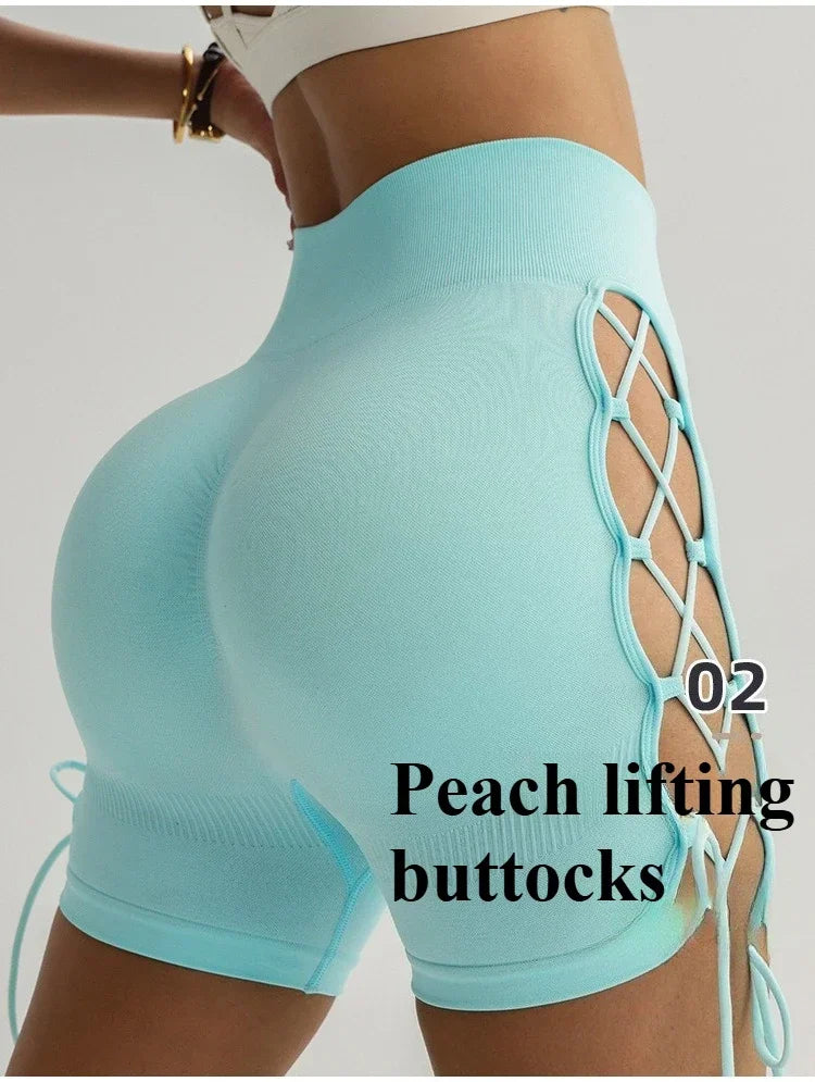 Women Seamless Yoga Shorts Gym Quick-Dry Running/Sports Shorts Sexy Women High Waist Workout Shorts