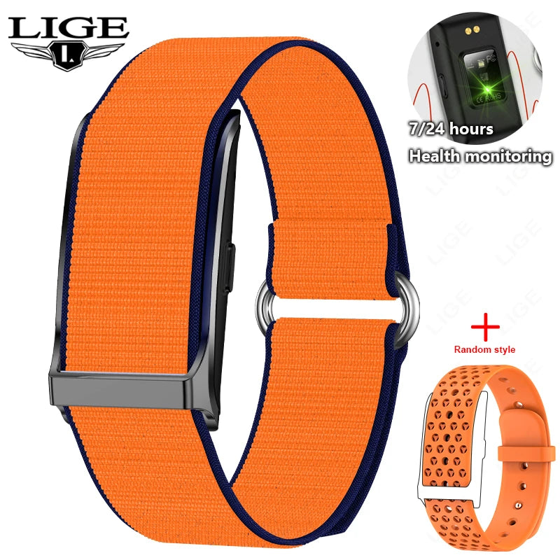 LIGE New No screen Smart Watch 20-day Ultra-long Use Time 24hours Blood Oxygen/Blood Pressure Monitoring Sports Smart Bracelet