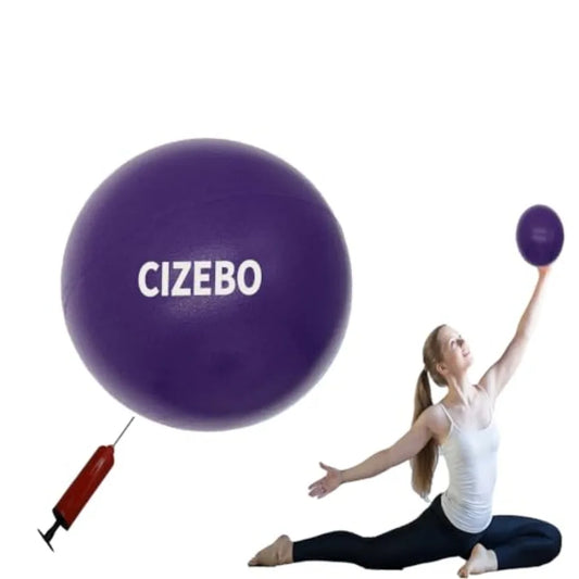 Small Exercise Ball Between Knees 6 inch Pilates Ball/with Needle Pump Mini Yoga Ball for Core Stability Workout Fitness