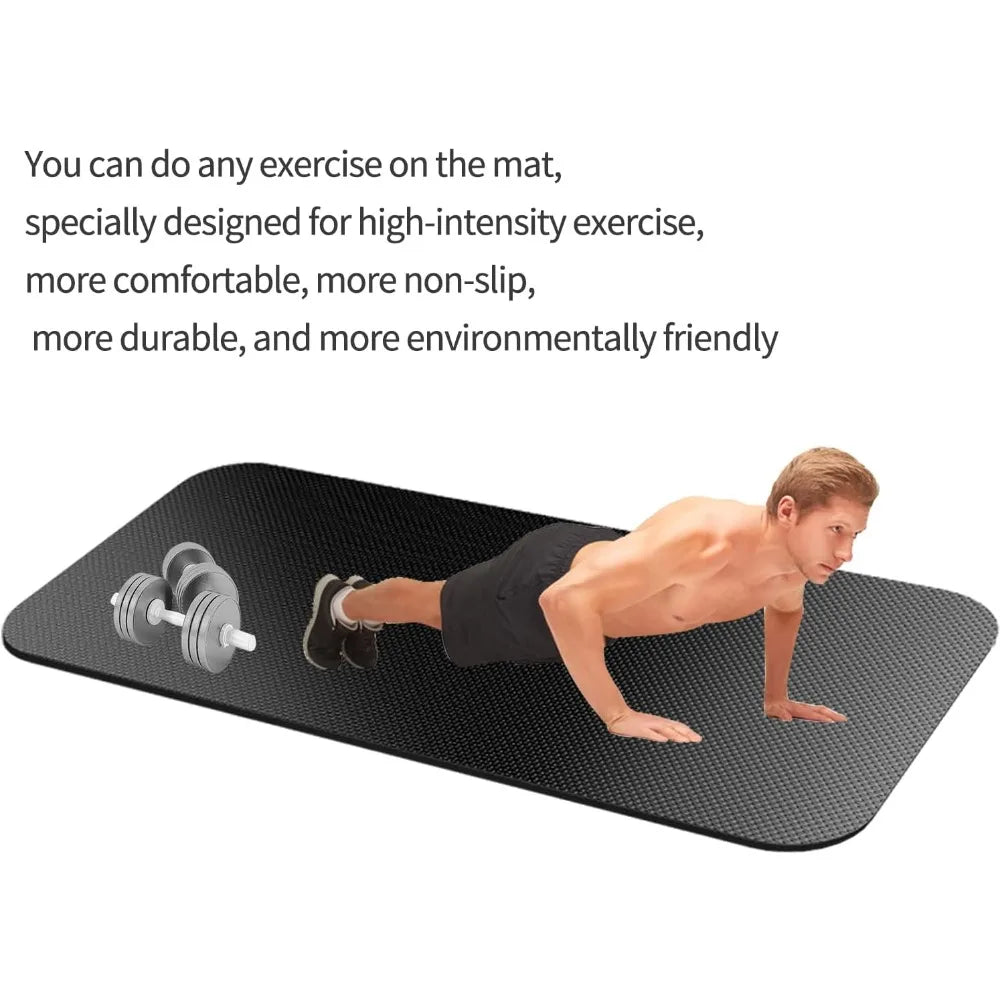 Large Non-Slip Exercise Mat 84x32 Inch Gym Flooring/for Home Workouts Yoga Weightlifting Cardio