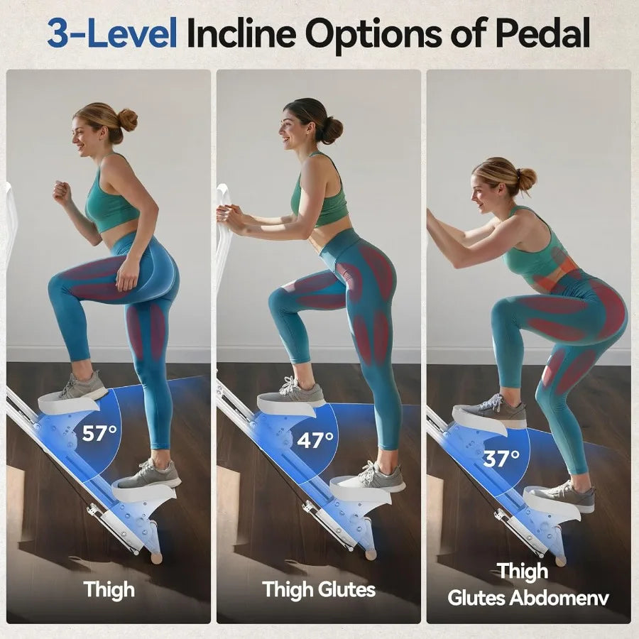 Home Exercise Stair Stepper with Handlebar for Cardio Fitness Training/High Load Capacity Up to 300LBS Compact Design