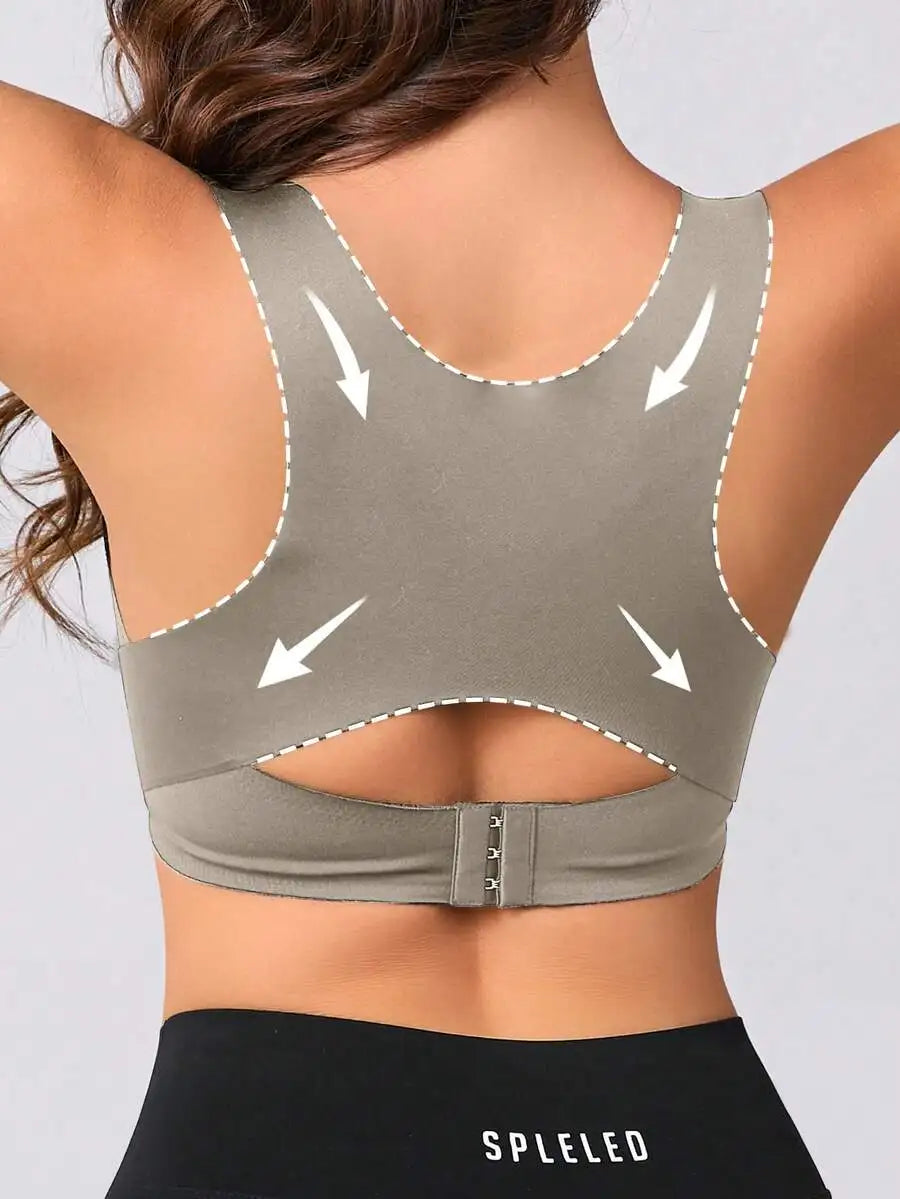 1pc 4-Season Posture Corrector & Lift Bra Front Closure Seamless/3-In-1 Sports Bra With Removable Pads Casual Outerwear Vest