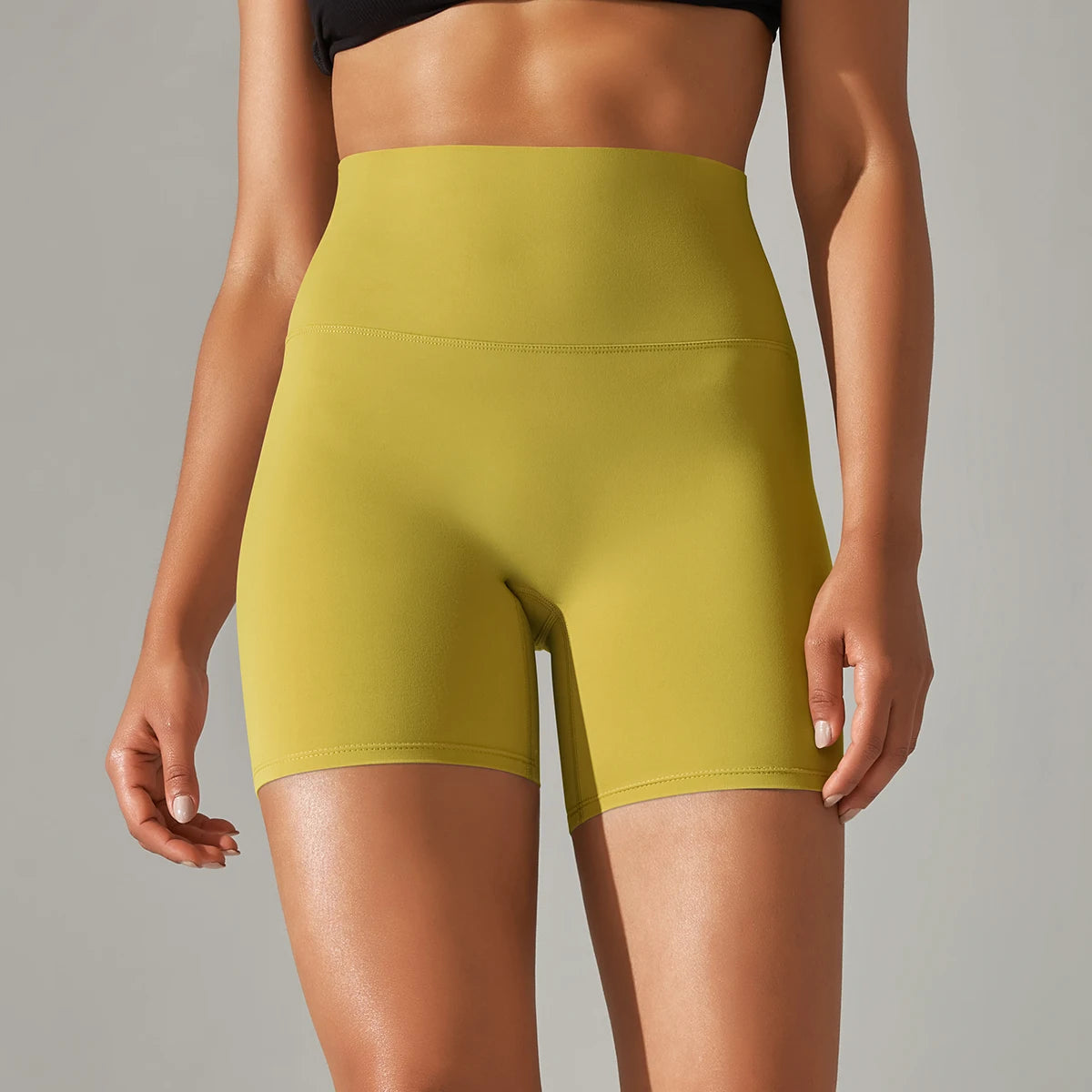 Women High Waist Breathable Yoga Fitness Shorts Stretch Sports Leggings/Running Cycling Summer Daily Workout Gym Athletic Shorts