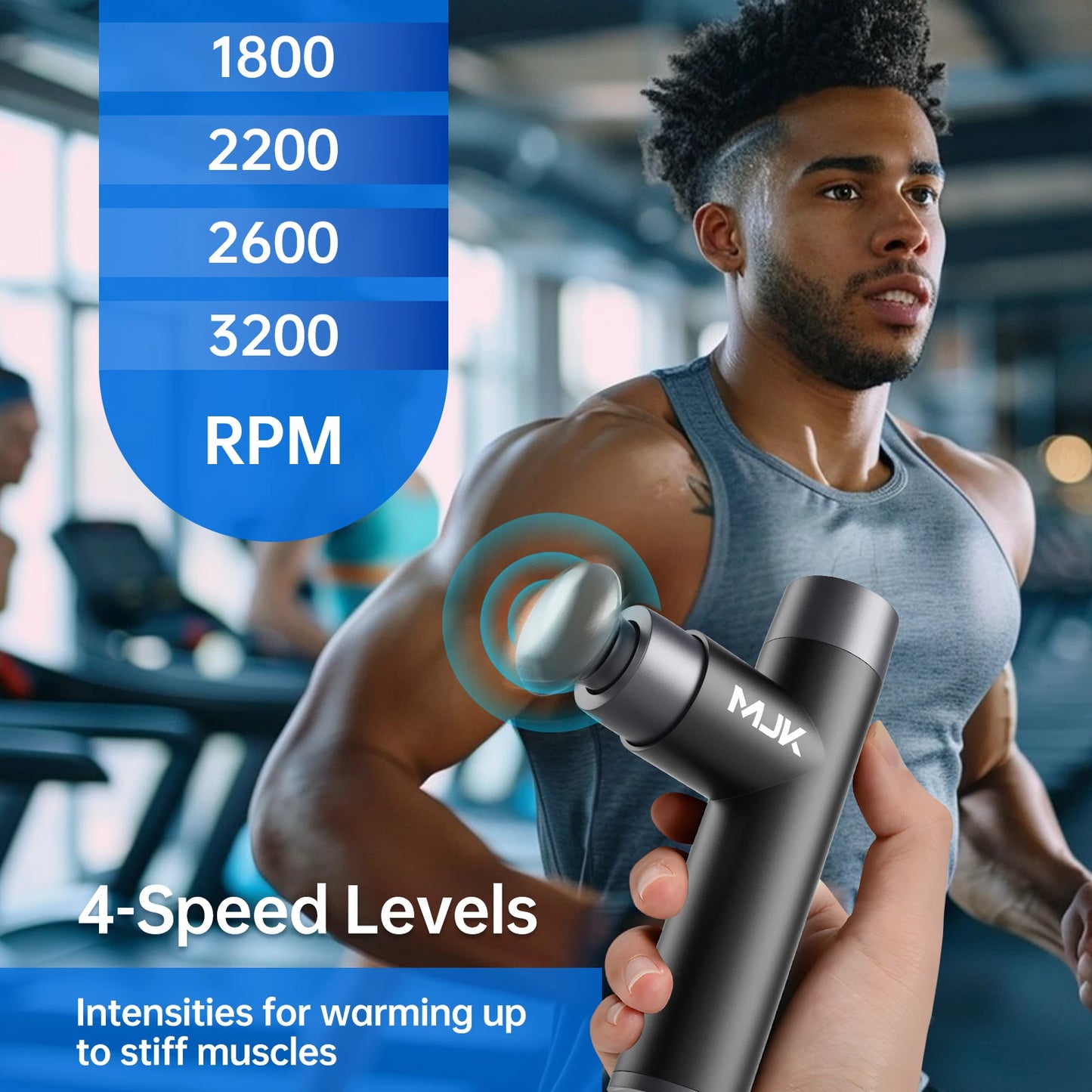 Mini Massage Gun, Percussion Deep Tissues Muscle with Heat/Portable Full-Metal Massage Gun with 3 Interchangeable Heads