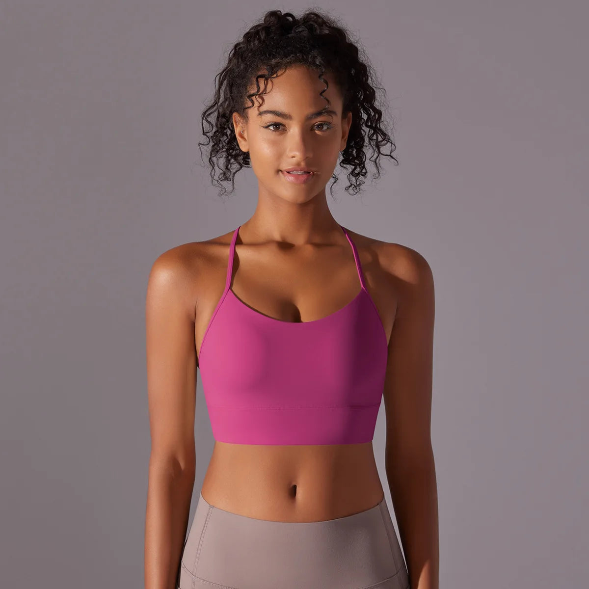 Women Sport Bra Fitness Yoga Top Underwear Soft Y Line Back Running/Gym Crop Top Workout Bra With Chest Pad Push Up Yoga Bra