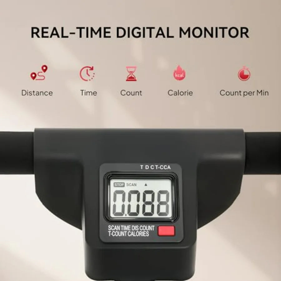 Foldable Ab Twister Board for Waist Trimming with Screen Showing Time/Calories Ab Workout Equipment for Women and Men