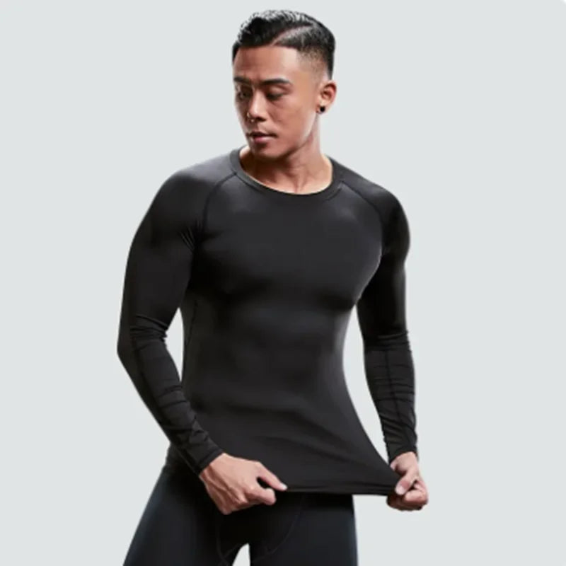 Men Compression Running T-Shirt Fitness Tight Long Sleeve Sport T-shirt/Training Jogging Shirts Gym Sportswear Quick Dry Clothes