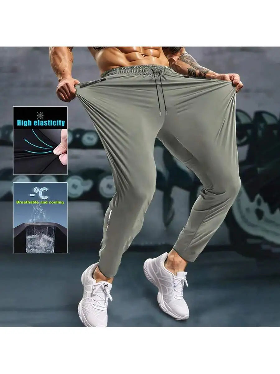 Men's Sweatpants Lightweight Active Pants Quick Dry/For Running Jogging Golf With Zipper Pockets
