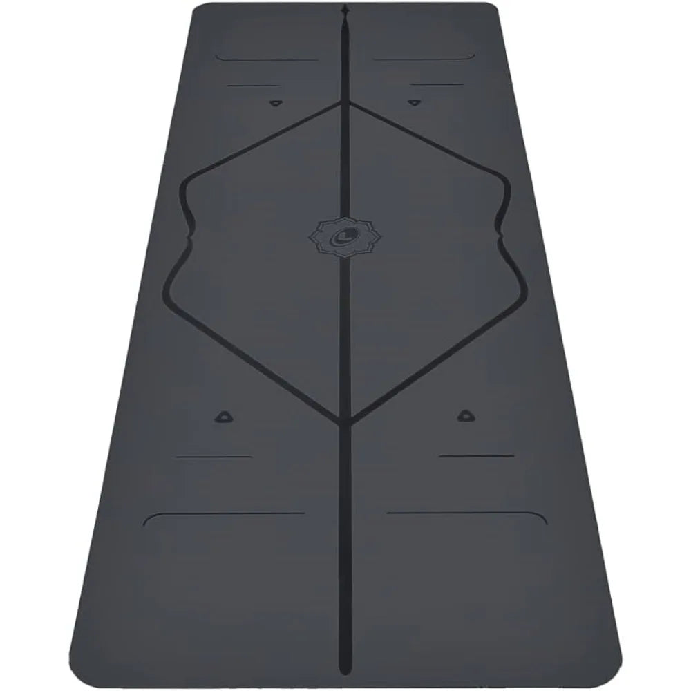 Extra Long Wide Yoga Mat with Alignment Guides/Ultra Grip Eco Friendly Sweat Proof 4mm Thick