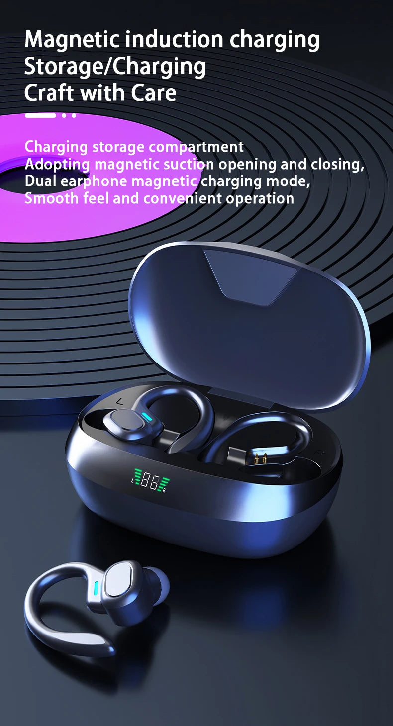 SHUKE Bluetooth Earbuds Wireless Earphones Sport EarHook Headset/9D Hifi Stereo Sound Waterproof Headphones In Ear With Micphone