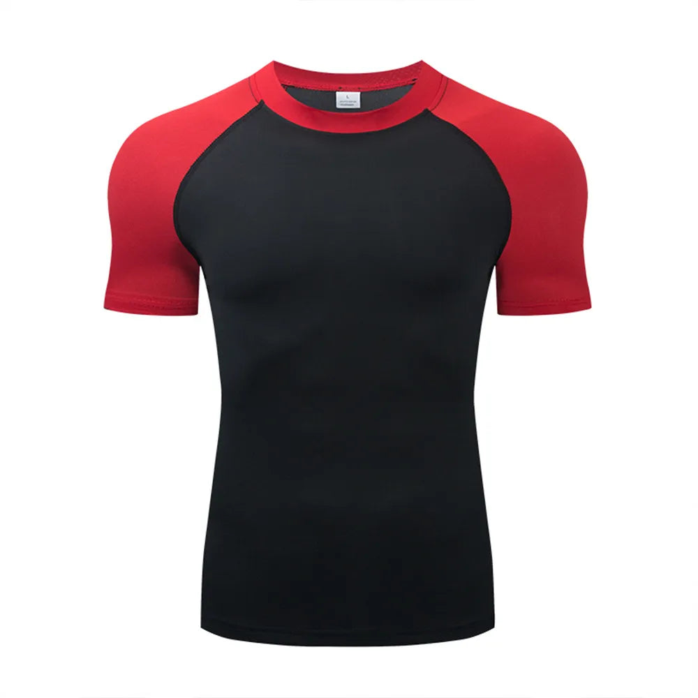 Men's T Shirt Outdoor Training Fitness Gym Jogging Running Sweatshirt/Man Compression Shirts Tight Elastic Breathable
