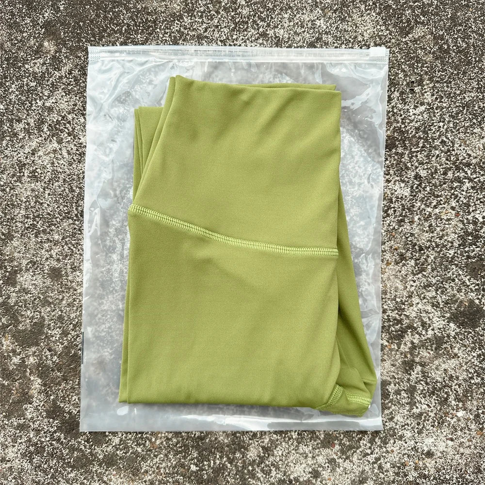 Solid Color Back Waist Pocket High Waist Yoga Legging Women Sport/Cropped Pants Butter Athletic Gym Comprehensive Training Jog