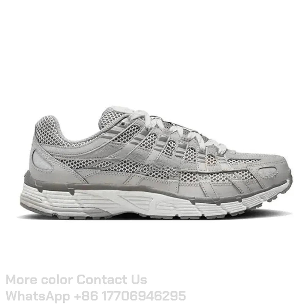 Designer Shoes P6000 trainer Men Sneakers Metallic Silver White/Smoke Grey Outdoor Sports Trainers Casual Running shoes