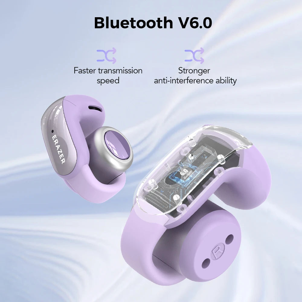ERAZER XF28 Bluetooth V6.0 Translation Earphones Open-ear/True Wireless Earbuds Office Travel ASMR Headset APP