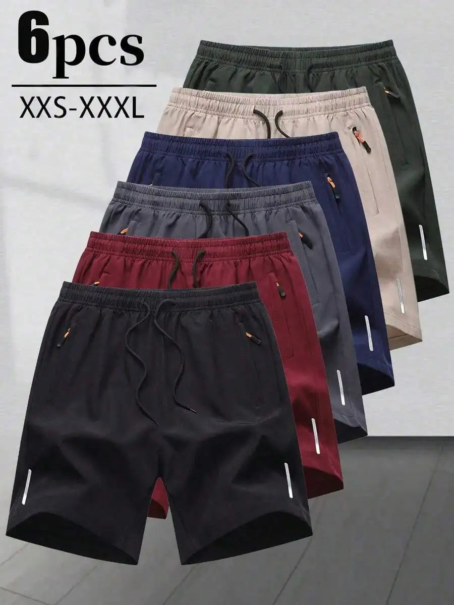 4pcs/Set Men's Casual Sports Shorts Loose Running Fitness/Training Breathable Bermuda Shorts Outdoor Beach Pants