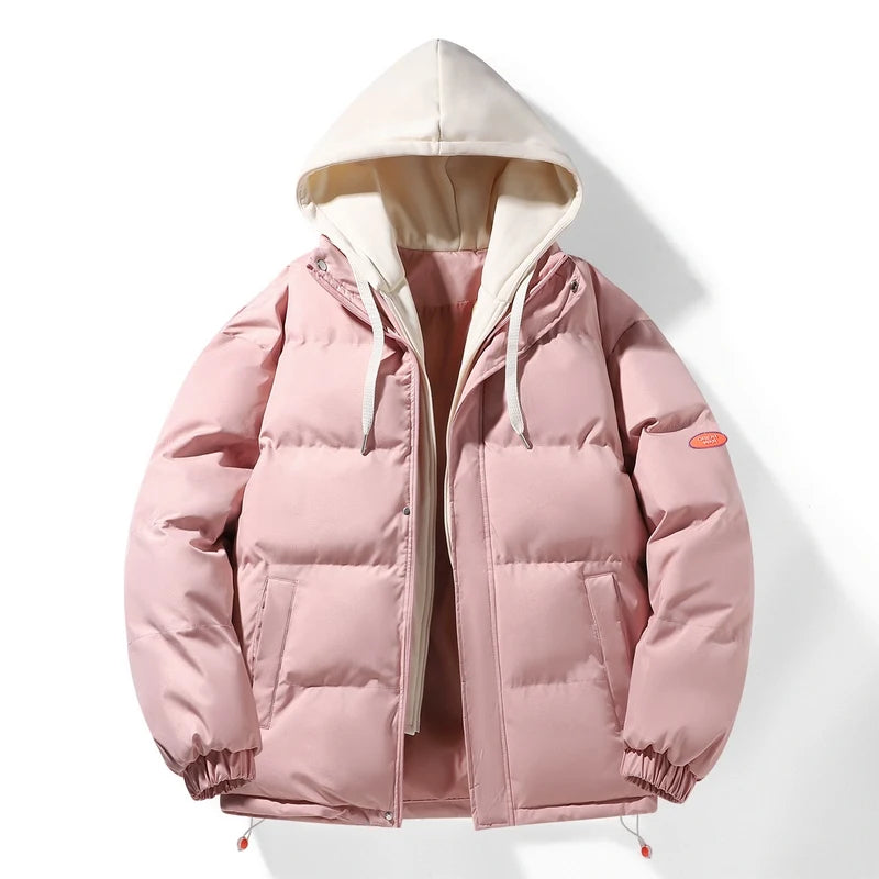 Fashion Men's Hooded Parka Jackets Thick Warm Outdoor Streetwear/Casual Winter Quality Male Puffer Jacket Couple Coats