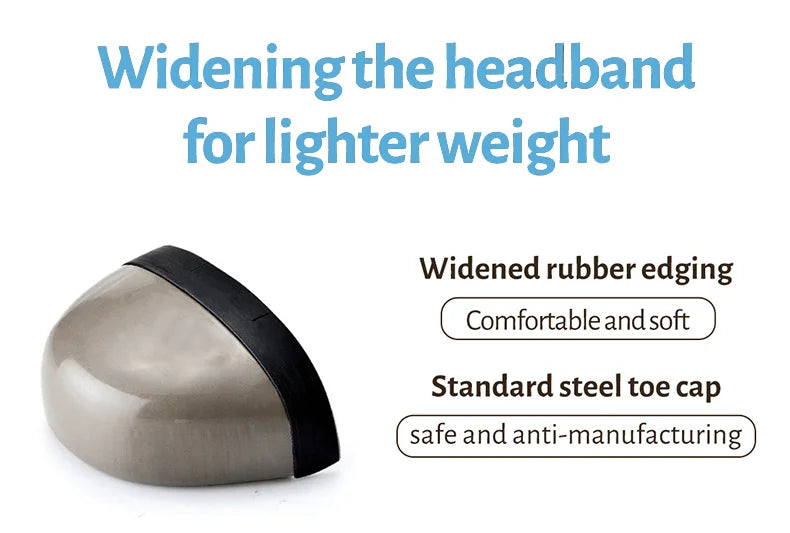 Lace-Free Men's Breathable Casual Work/Safety Shoes with Impact and Puncture Resistance