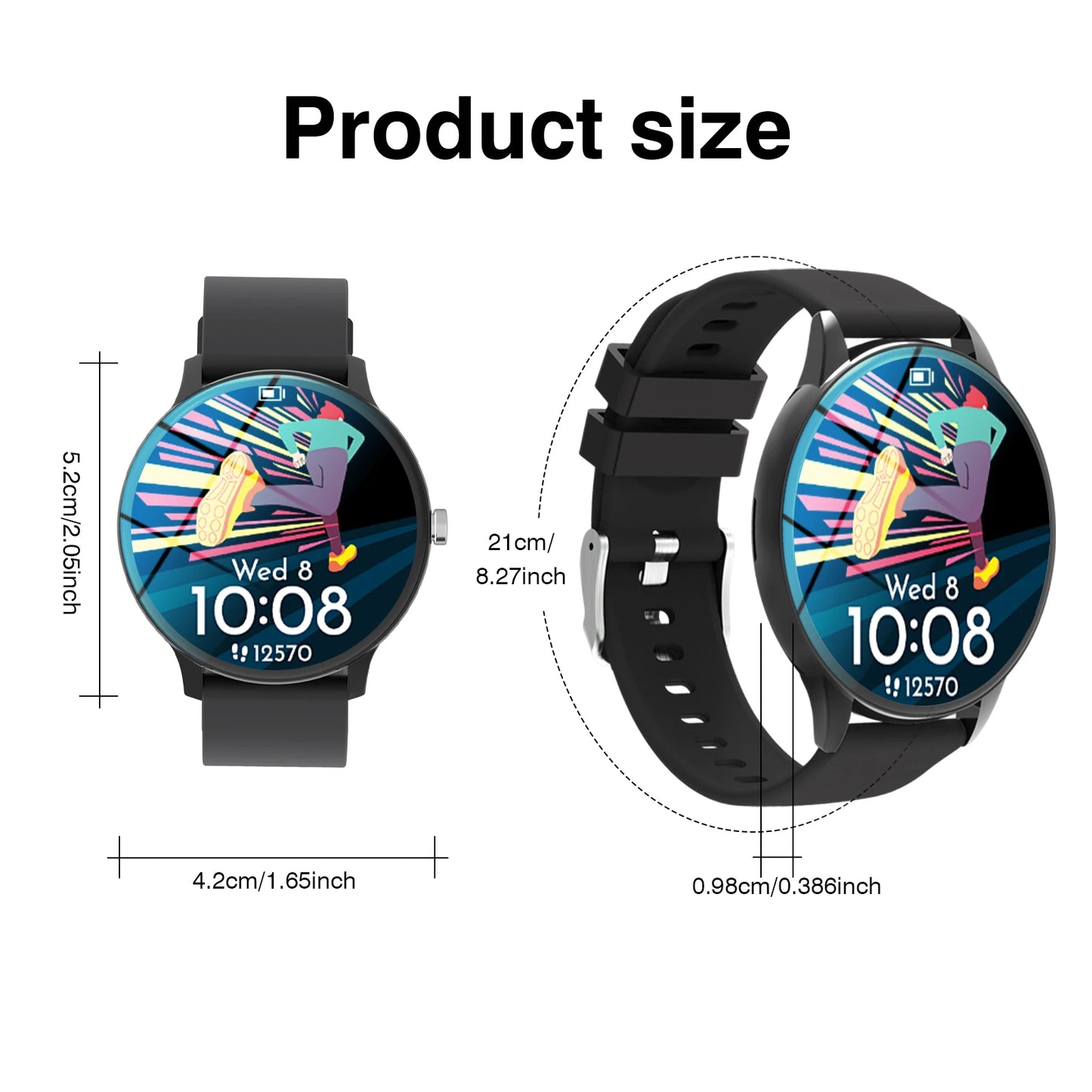 New Full Touch High Definition Men's & Women's Sports Smartwatch Features/Answering Calls, Motion Tracking For Android & Iphone