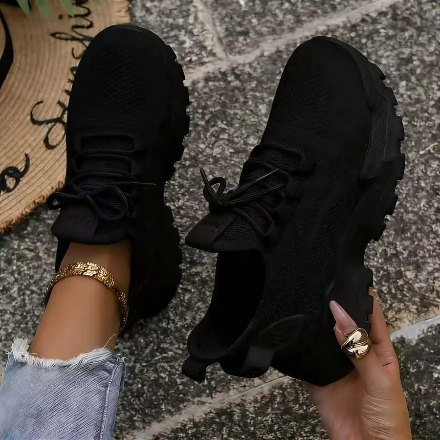 Air Cushion Wedge Knit Sock Sneakers for Women Breathable/Lightweight Non Slip Comfort Casual Walking Athletic Shoes