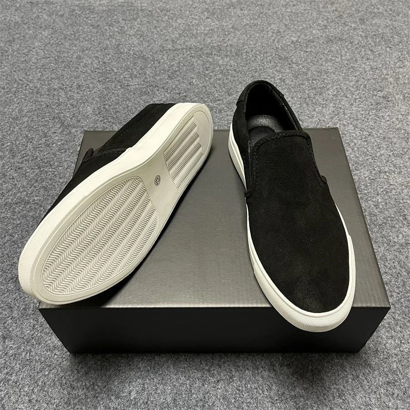 Men's COM Design Commute Casual Shoes Genuine Suede/Slip On Loafers Flat Sole Versatile Everyday Use
