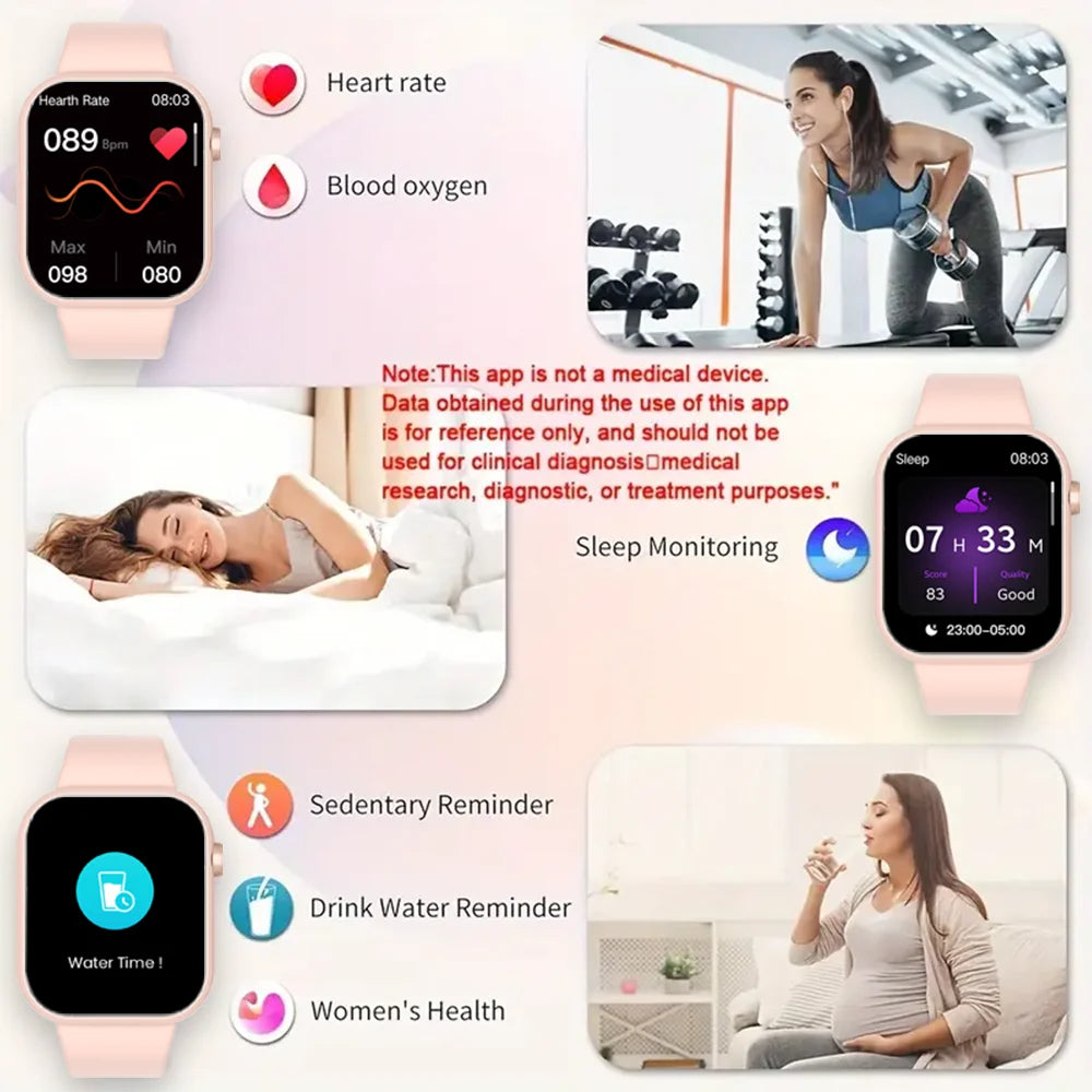 SENBONO Life3 Women Smart Watch Bluetooth Dials Call Health Monitor/Watch Sport Waterproof Smartwatch Women for IOS Android