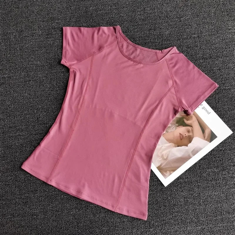 Outdoor Sports Shirt Sportswear Yoga Wear Women's Sports/T-Shirt Fitness Clothes Running Yoga Top Female Workout Tops T-shirt