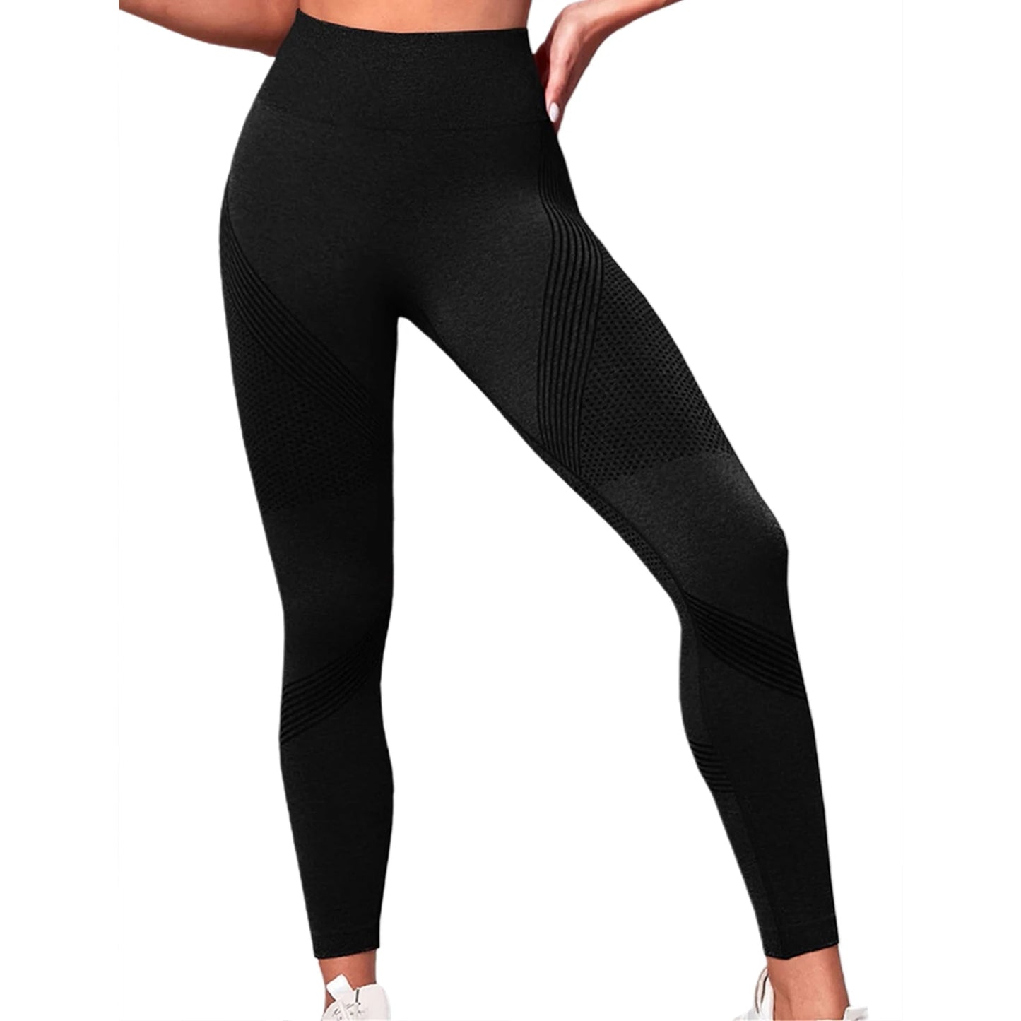 High Waist Compression Leggings with Butt Lift Technology for Women/Tummy Control Yoga Pants with Stretchy Contour