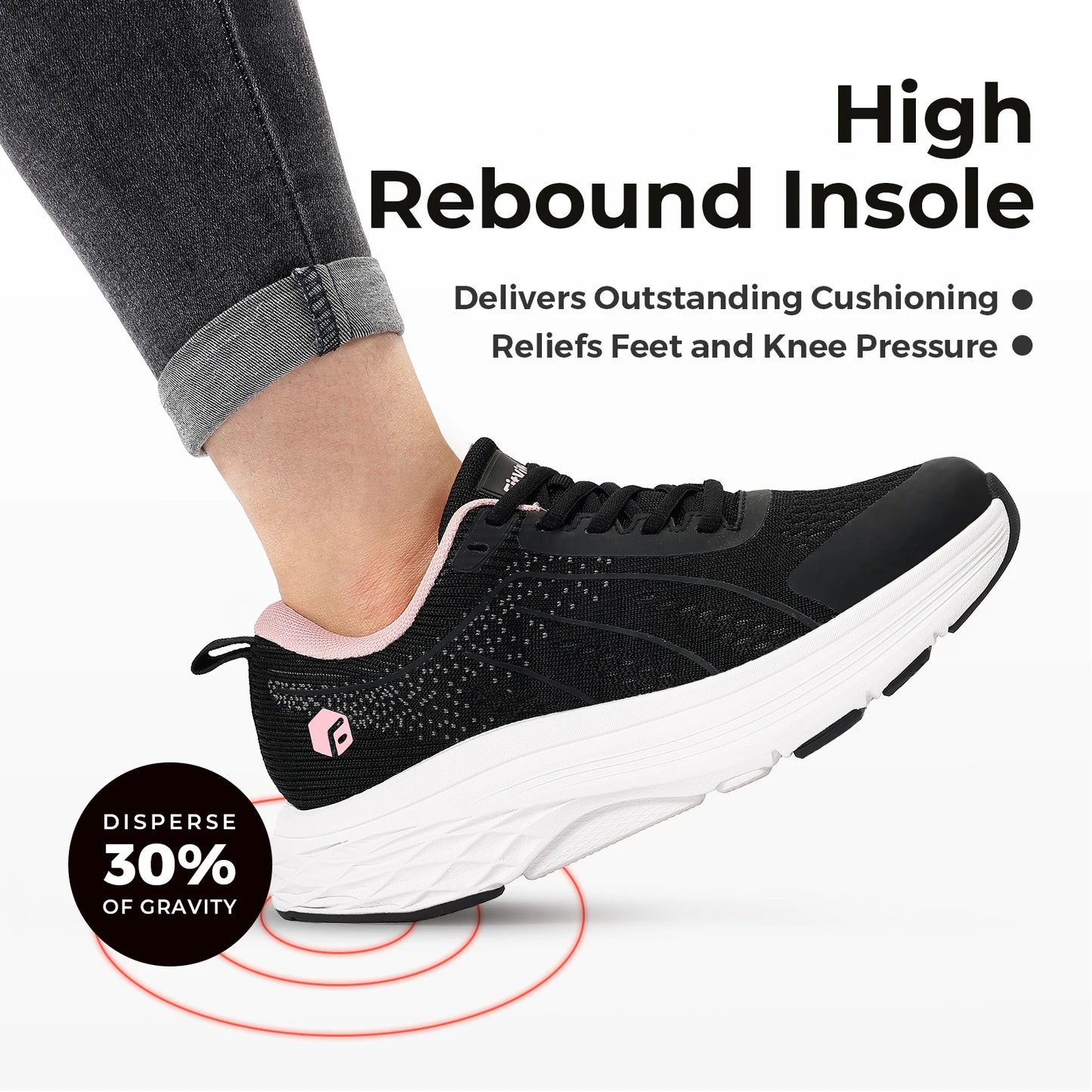 FitVille Women's Walking Shoes Running Sneakers/Lightweight Breathable Athletic Tennis Footwear Sport Shoes