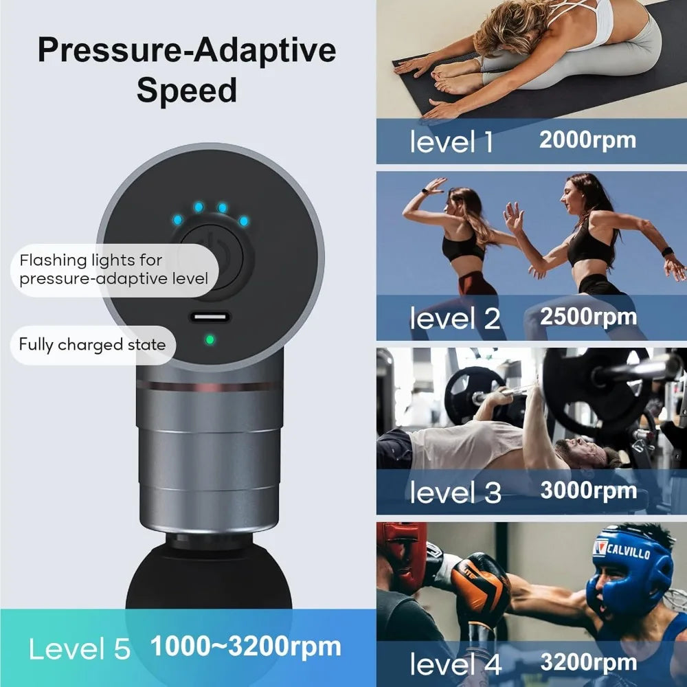 arboleaf Thermacool Massage Gun Deep Tissue with Heat and Cold Head/Full-Metal Electric Portable Hand Held Massager Gun for Back