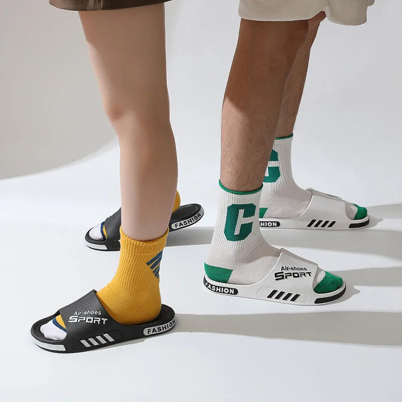 Fashion Men's Slippers PVC Soft Sole Non-slip Slides Casual/Outdoor Flip Flops Home Slippers New