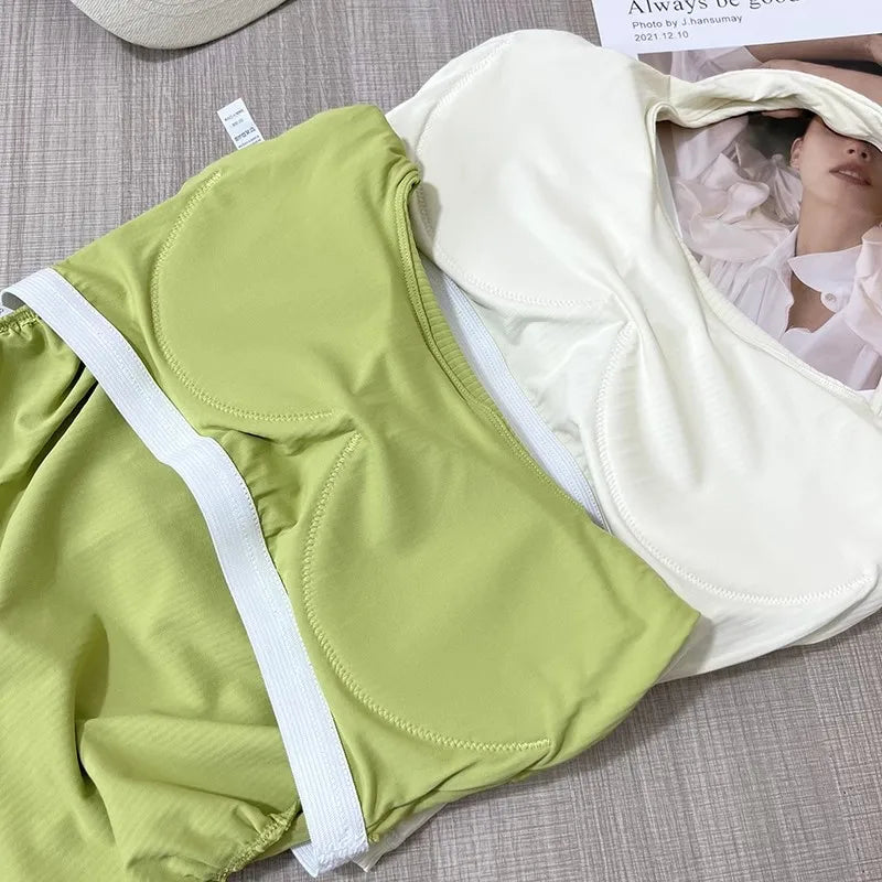 Women's Hanging Neck Sports Vest Sports Bra Integrated Padded Sports Top/Sports Vest Gym Underwear Yoga Bra Top