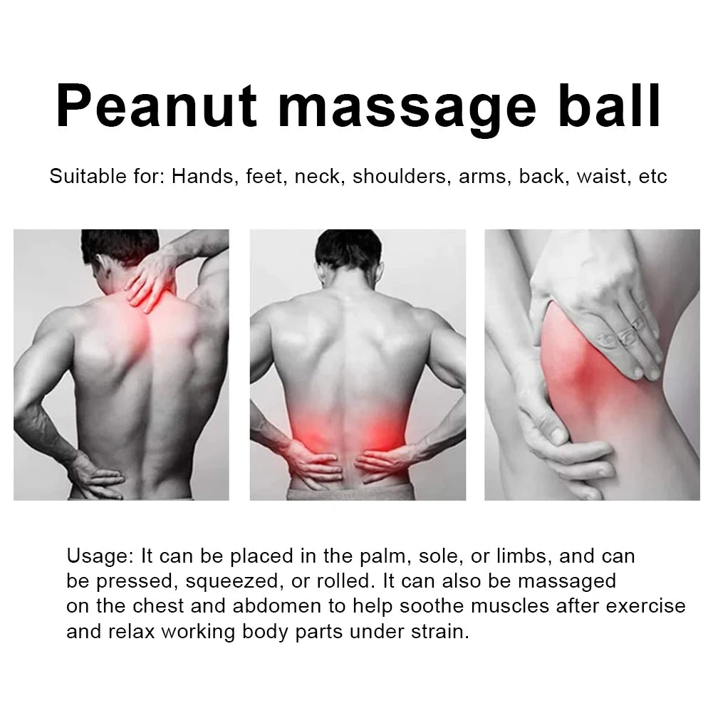 Peanut Massage Spiky Ball Spiky Massage Ball Peanut Massage Roller/Trigger Point Hedgehog Ball for Hand/Foot Massage