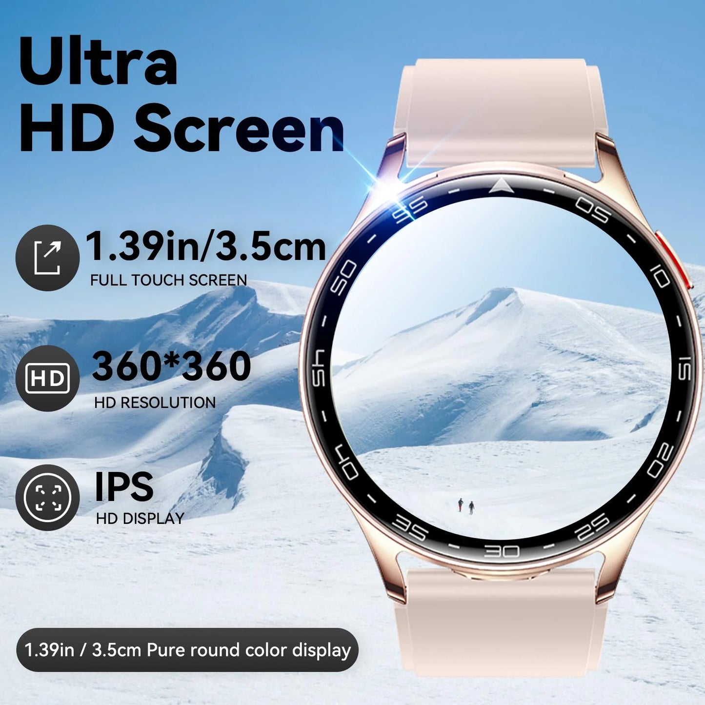 EIGIIS 2026 2-in-1 Smart Watch with Hidden Earbuds 1.39"IPS HD Screen/280mAh Sports Fitness Tracker Heart Rate Monitor for Women