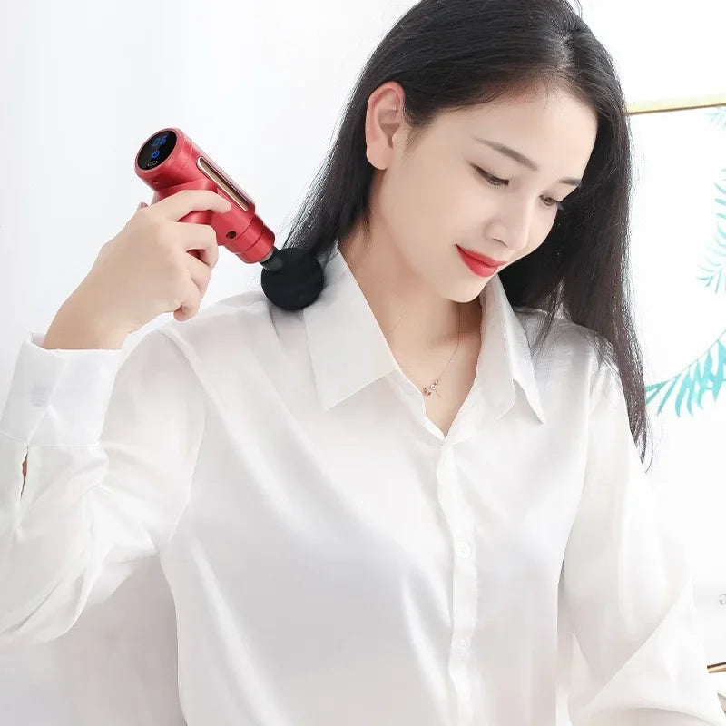 New Portable Fascia Gun Deep Tissue Massage Mini Lightweight/and Adjustable Speed Massage Equipment Suitable for the Whole Body
