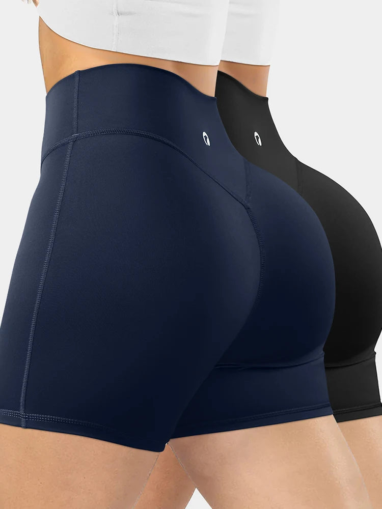 Summer Women's High-Waist Breathable Yoga Shorts High/Elastic Running Tights Leggings Cycling Workout Gym Sports Shorts
