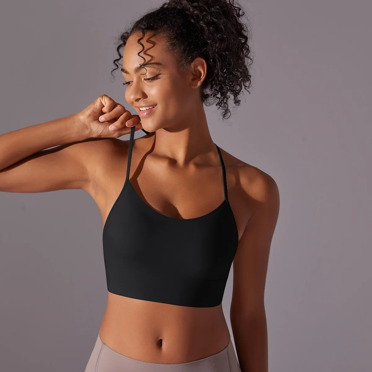 Women Sport Bra Fitness Yoga Top Underwear Soft Y Line Back Running/Gym Crop Top Workout Bra With Chest Pad Push Up Yoga Bra