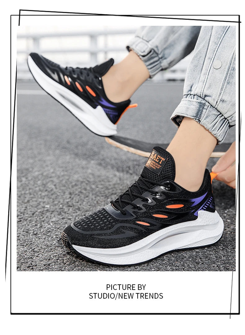 Men's Breathable Sports Shoes Spring New Mesh Casual Fashion/Versatile Trendy Men's Shoes Summer Running Shoes