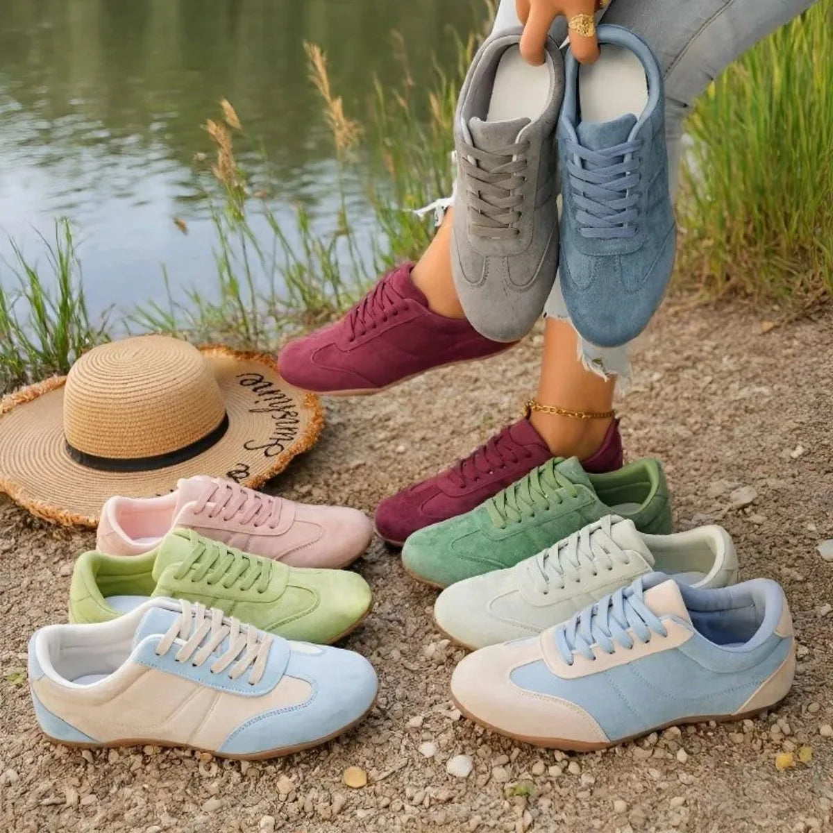 Women's Casual Flat-Soled Non-Slip Wear-Resistant Sport Spring/Autumn Round-Toe Soft And Comfortable Women Single Shoes