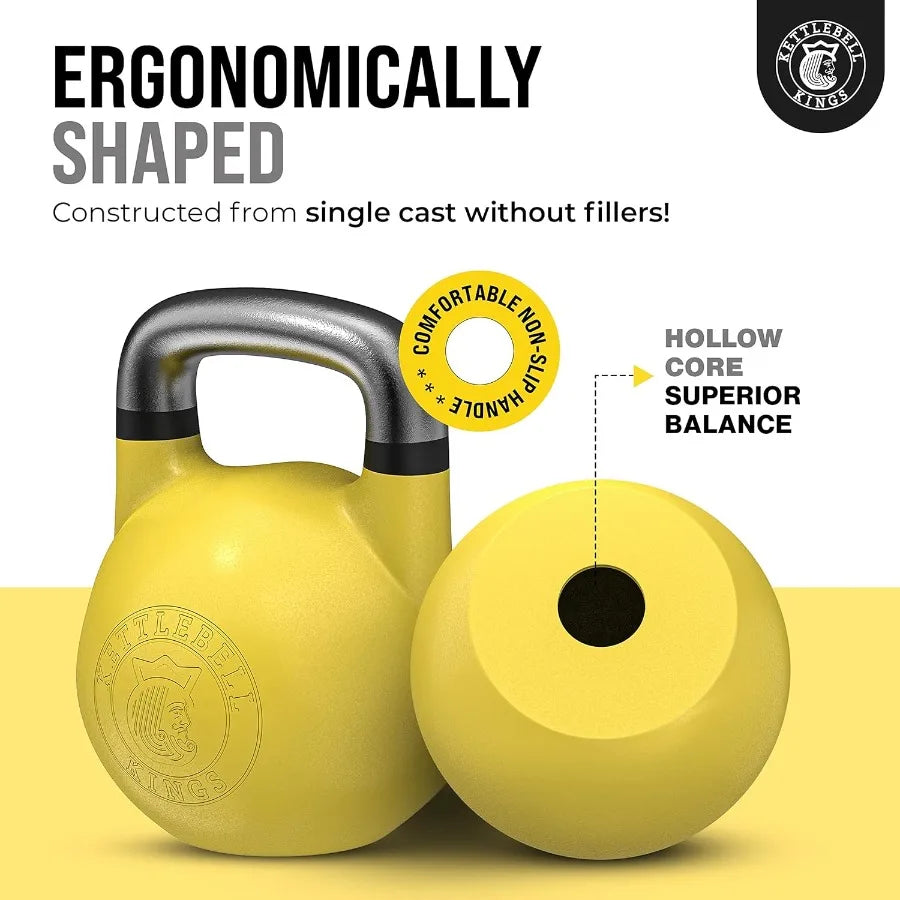 Kettlebell Kings Competition Kettlebells Weight (35mm handle) 35LB/Hand weights Workout Gym Equipment & Strength training sets
