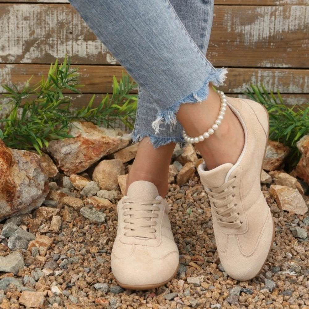 Women's Casual Flat-Soled Non-Slip Wear-Resistant Sport Spring/Autumn Round-Toe Soft And Comfortable Women Single Shoes