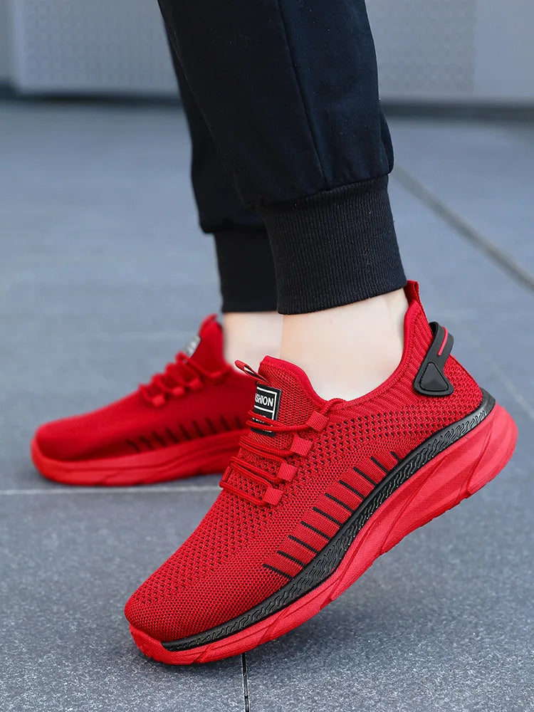 Men's Running Shoes Jogging Breathable Mesh Cushioning/Non-Slip Outdoor Shoes Couple Trainer Race Sneakers