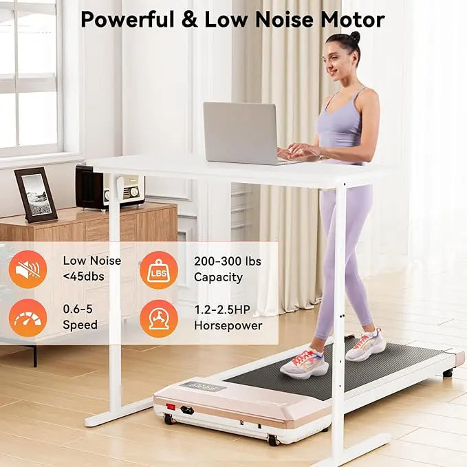 Super Run  2-in-1 Home/Office 2.5 HP Walking Treadmill/mini Treadmills for Small Spaces with APP & Remote Control