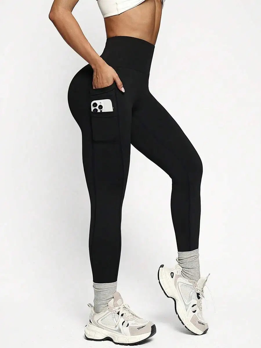 Easithlete Phone Pocket Side/Tummy Control Sports Leggings Yoga Women Pants